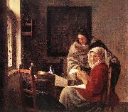 Jan Vermeer Girl Interrupted at Her Music Spain oil painting artist